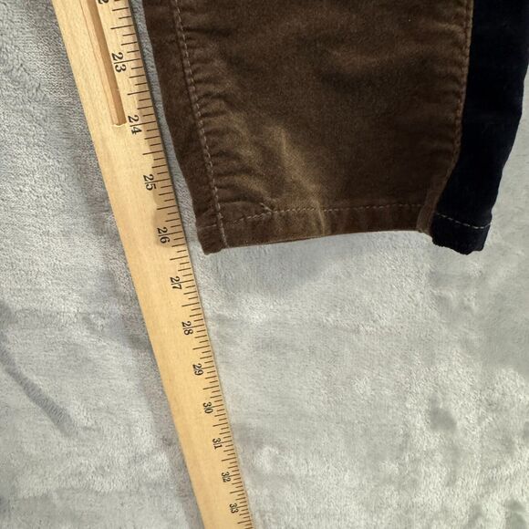 Adriano Goldschmied The Mari Tuxedo Stripe Women 25 R AG Pants Brown Velvet - Picture 11 of 12